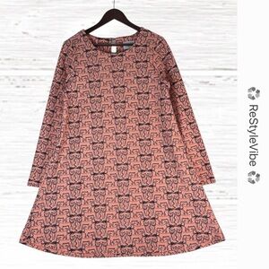 COMPANIA FANTASTICA
Women’s Size L Dress Cats Fish Pattern Long Sleeve Mini